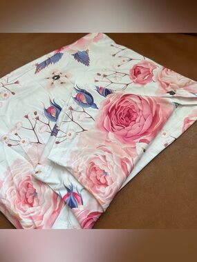 Floral 5-in-1 or multi-use car seat cover canopy nursing scarf high chair cover